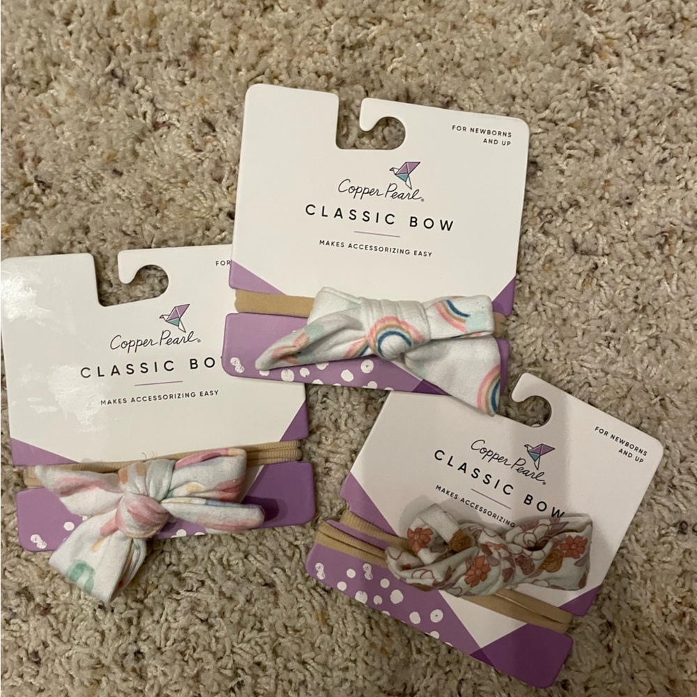 Copper pearl bows